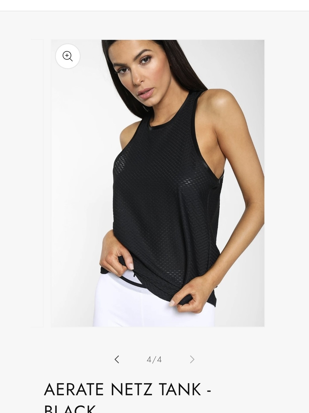Koral Black Mesh Racerback Tank